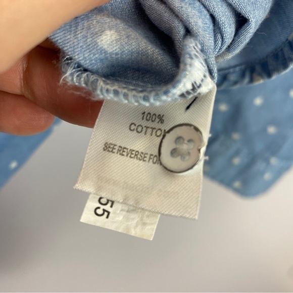 Rope Women's Blue Button Down Shirt Size M Cotton - Picture 4 of 8